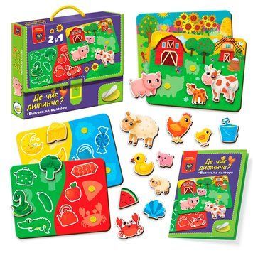 Розвиваюча гра з липучками Vladi Toys "Де чиє дитинча" 2201067519 фото