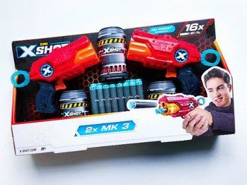 X-Shot Red Набір швидкострільних бластерів EXCEL MK 3DOUBLE Арт.36432R 36432R фото