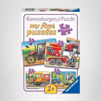 Пазл Ravensburger &laquo;Транспорт на роботі&raquo; (My First Puzzle) &mdash; 2, 4, 6, 8 деталей 2+ 06954 фото