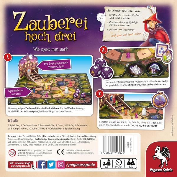 Настільна гра Zauberei hoch drei Pegasus (Чарівництво сили трьох)  3052545129 фото