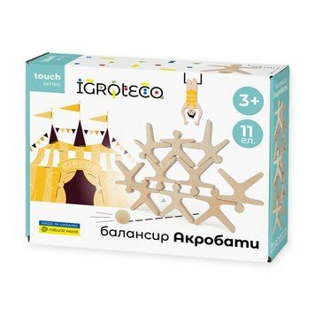 Розвиваюча деревʼяна гра Балансир Акробати арт.900491 2096814281 фото