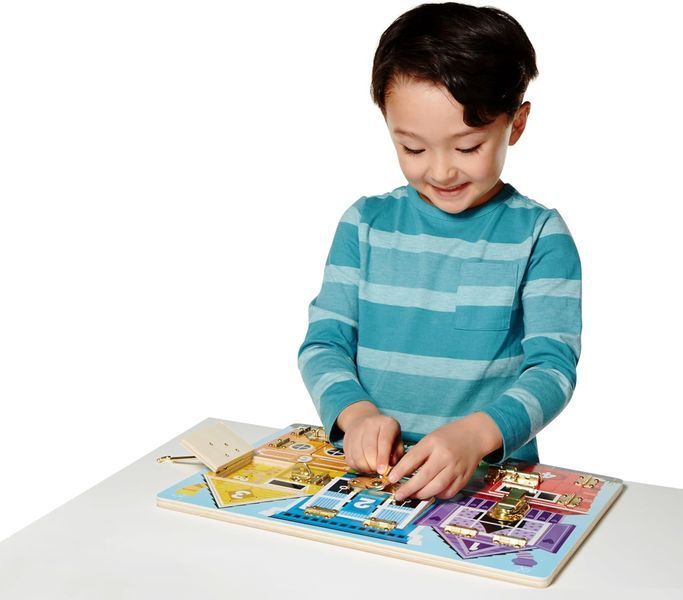 Дошка із засувками Melissa & Doug за методикою Монтессорі 1301838001 фото