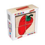 Дерев'яні кубики Склади малюнок Овочі Komarovtoys T607 фото