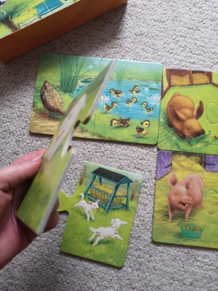 Розвиваюча гра для найменших Пазли половинки Мама і малюк Ravensburger &ldquo;Alle meine Tierkinder&rdquo; 2998578963 фото